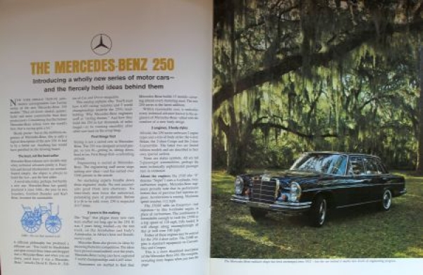 Mercedes-Benz 250 Coupe Cabrio Modellprogramm 1966 Automobilprospekt (0377)